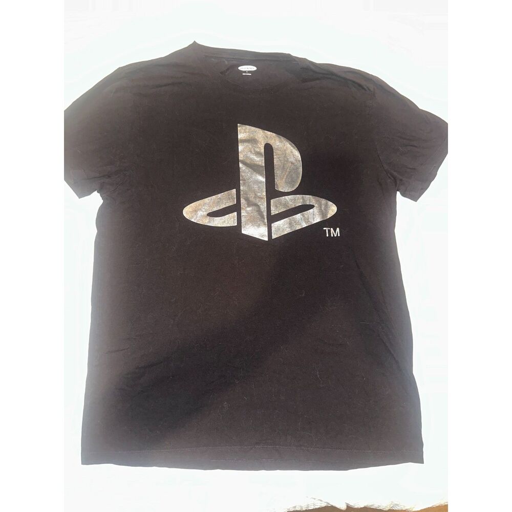 Old Navy PlayStation Logo T‑Shirt – Black – Size L
